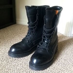Black Military Boots Size 6.5 Vibram Soles
